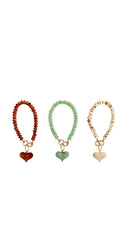 Happy Heart Beaded Necklace - 3 Colors