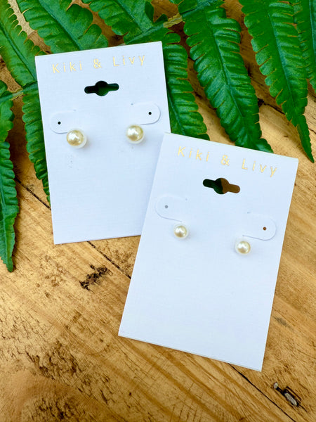 Pearl Stud Earrings-2 Sizes