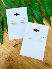 Pearl Stud Earrings-2 Sizes