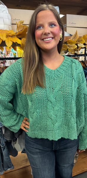 Brownstone Cable Sweater - 2 Colors