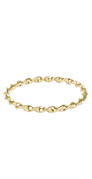 enewton classic gold twisted thin band ring
