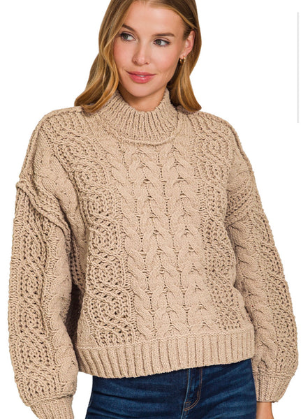 Classic Carol Cable Sweater - 5 Colors