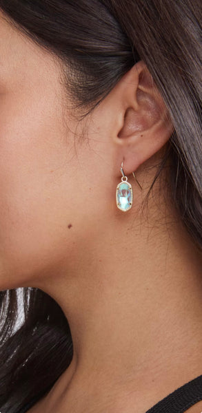 Kendra Scott Lee Gold Drop Earrings in Dichroic Glass
