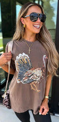 Faux Rhinestone Turkey T-Shirt