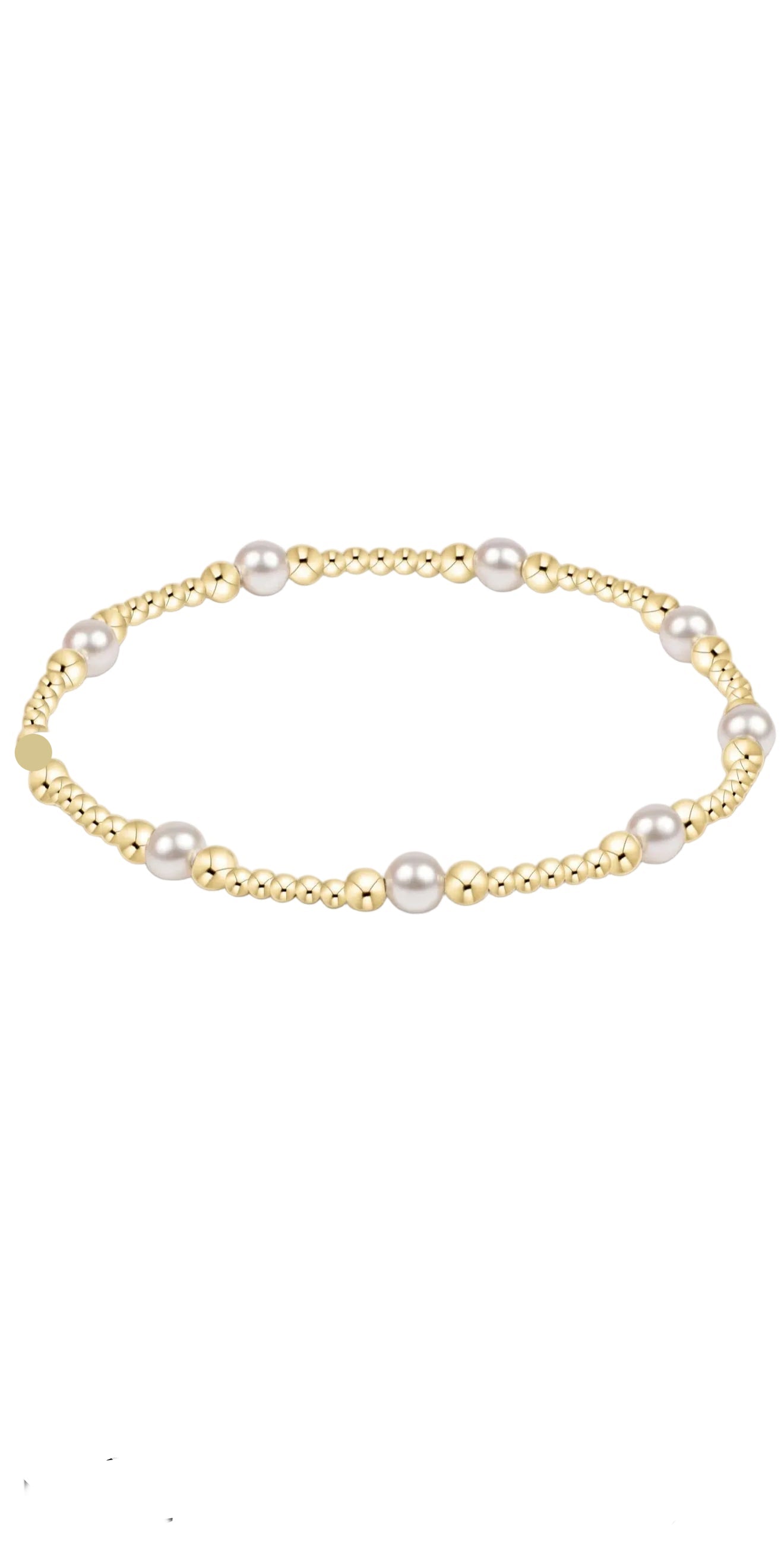 enewton Classic Purpose Pattern 4mm Bead Bracelet- Pearl