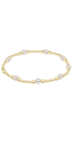 enewton Classic Purpose Pattern 4mm Bead Bracelet- Pearl