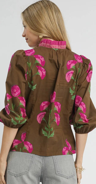 Rebecca Floral Blouse - 2 Colors