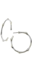 Susan Shaw Silver Bamboo Hoops
