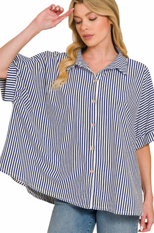 Lexi Oversized Stripe Buttondown - 3 Colors