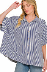 Lexi Oversized Stripe Buttondown - 3 Colors