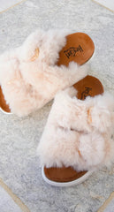 Corky's Hearsay Vegan Ivory Fur Sandals