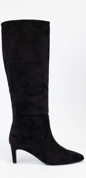 Joanna Faux Suede Pointed Toe Tall Boots