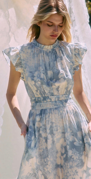 Dora Blue Floral Dress