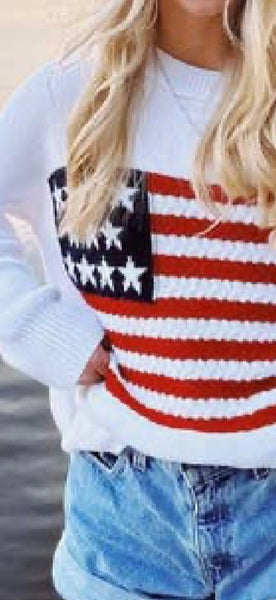 American Flag Sweater