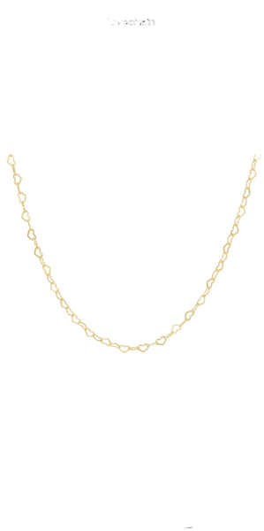 enewton choker love chain - gold