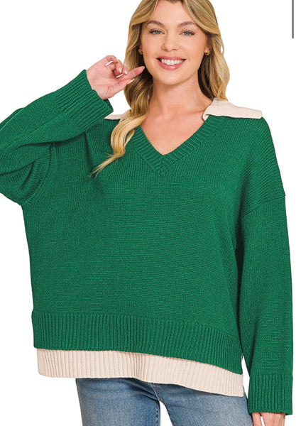 Johnnie Collar Sweater - 3 Colors