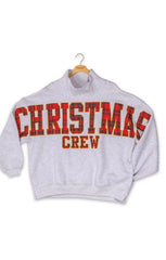 Simply Southern Christmas Crew Holiday Mock Neck Pullover Crew Oversized Sweatshirt