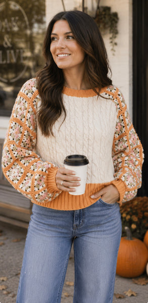 Boho Bloom Sweater