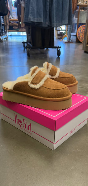 Corky's Veg Out Slide Loafer - Tobacco Faux Suede