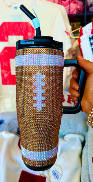 Simply Southern Dazzling Football Tumbler