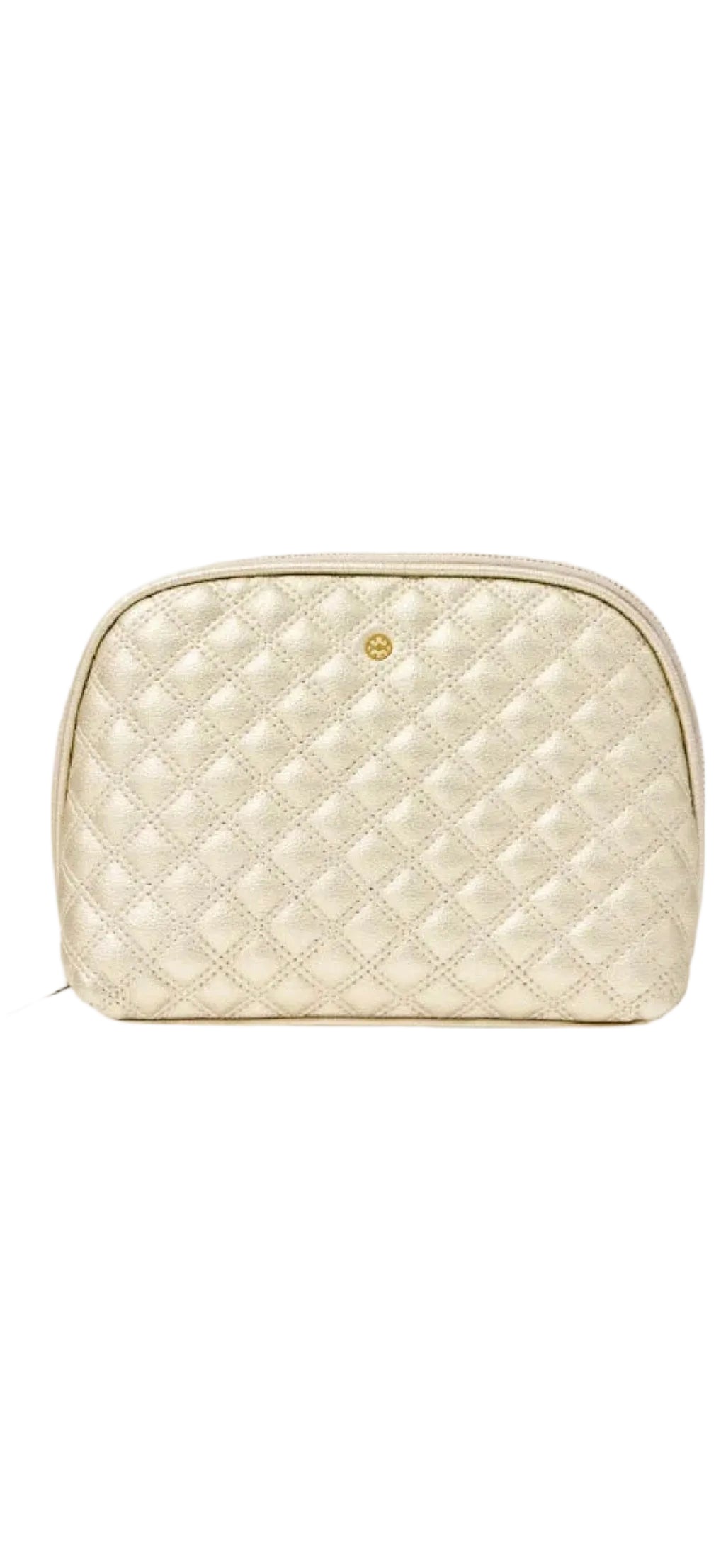 Large Quilted Essential Pouch in Champagne