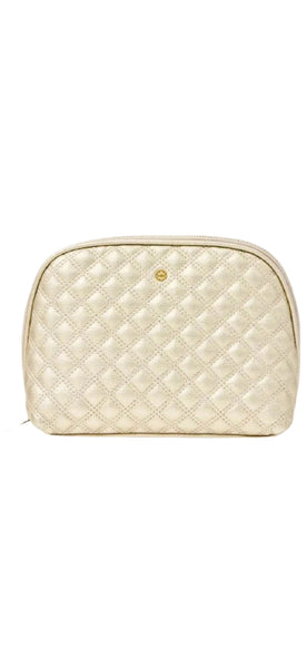Large Quilted Essential Pouch in Champagne