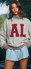 Sweat-shirt réversible Alabama & AL - Col montant à motif floral