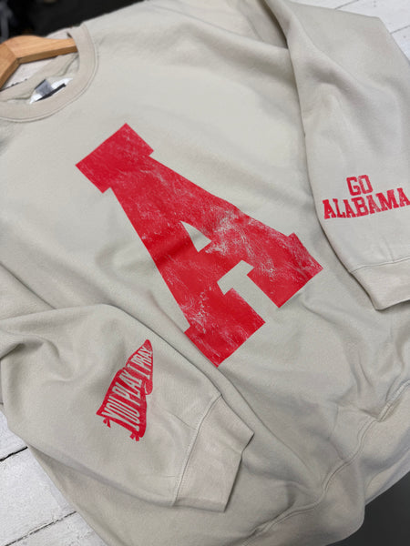 U of A #1 Fan Sweatshirt-Sand