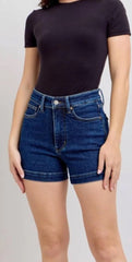Judy Blue High Waist Tummy Control Denim Short-Dark Wash