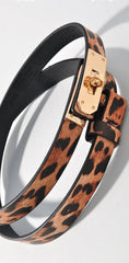 Skinny Leopard Belt