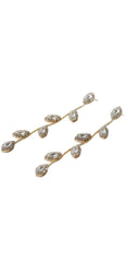 Elegant Long Leaf Dangle Earrings