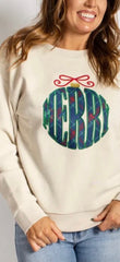 Merry Plaid Ornament Sweatshirt