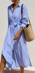 Sophie Striped Shirt Dress