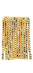 Bracelet classique extensible en perles dorées de 4 mm