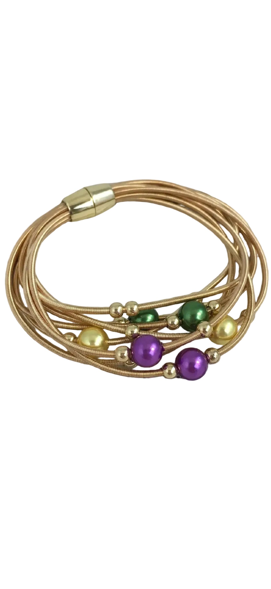 Mardi Gras Guitar String Bracelet