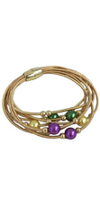 Mardi Gras Guitar String Bracelet