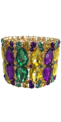 Dazzling Mardi Gras Gem Bracelet
