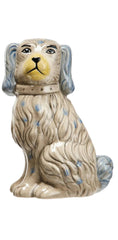 English Staffordshire Dog Hand-Painted Vintage Reproduction Vase