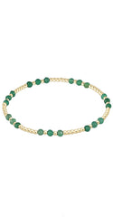 enewton gemstone gold joy pattern 3mm bead bracelet - green onyx