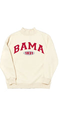 Campus Collection Mock Neck Sweatshirt - Bama 1831 Oval