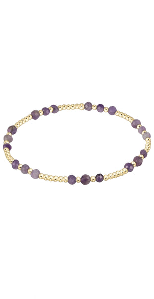 enewton gemstone gold joy pattern 3mm bead bracelet - amethyst