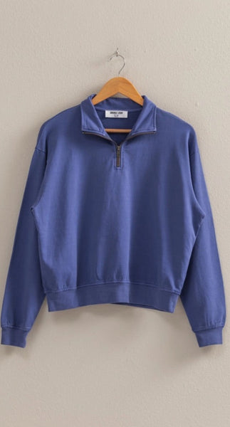 Caught Up Half Zip Sweatshirt-3 Colors