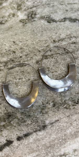 Yucca Earring - Crescent, Silver