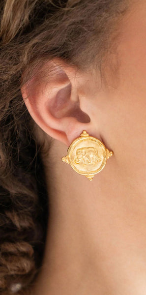 Elephant Intaglio Studs