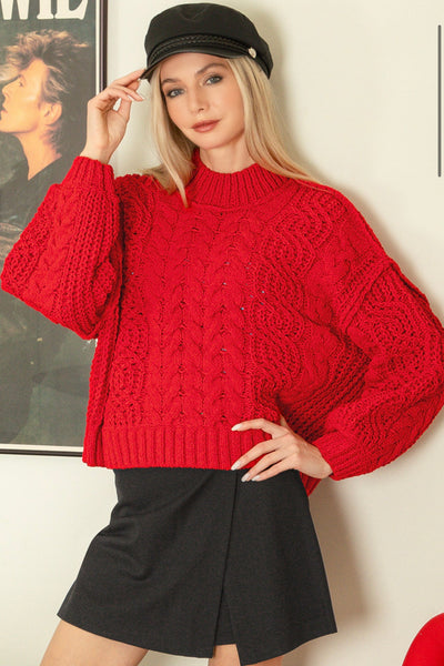 Classic Carol Cable Sweater - 5 Colors