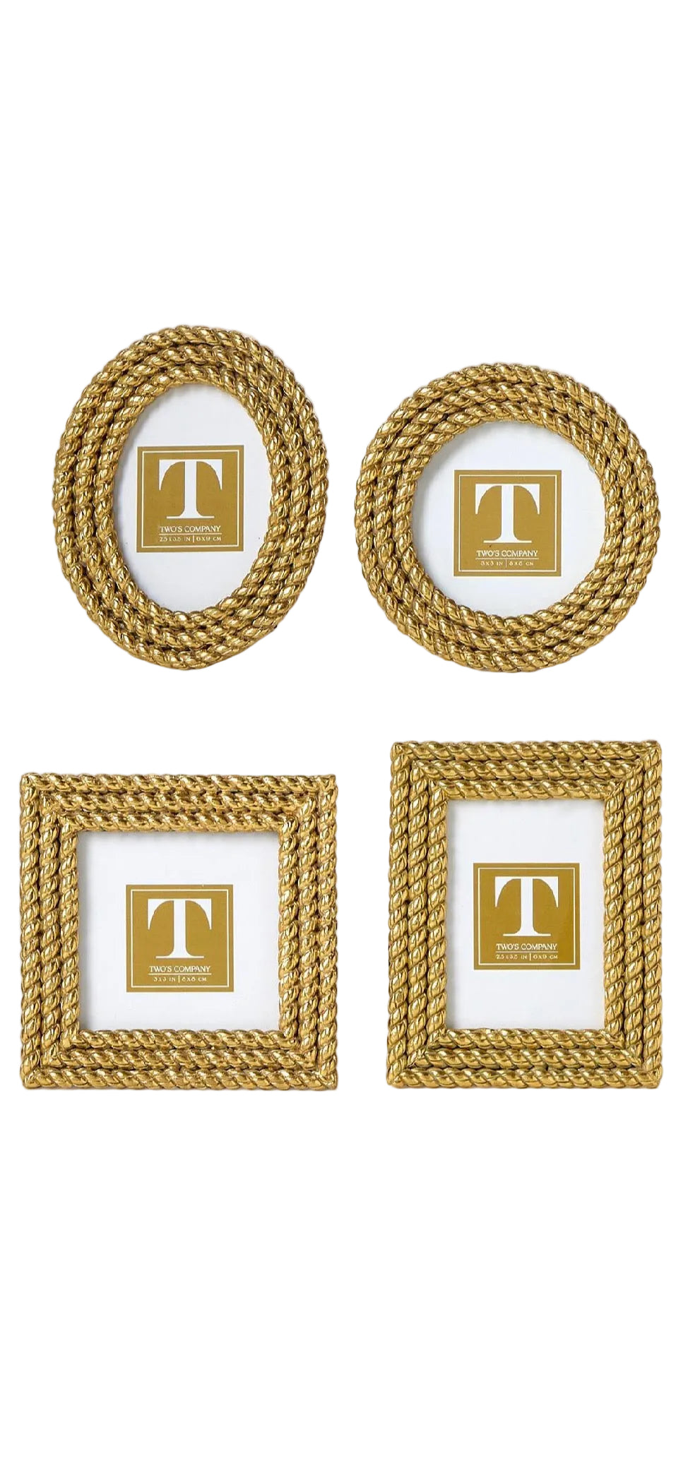 Rope Design Mini Photo Frames - 4 Shapes