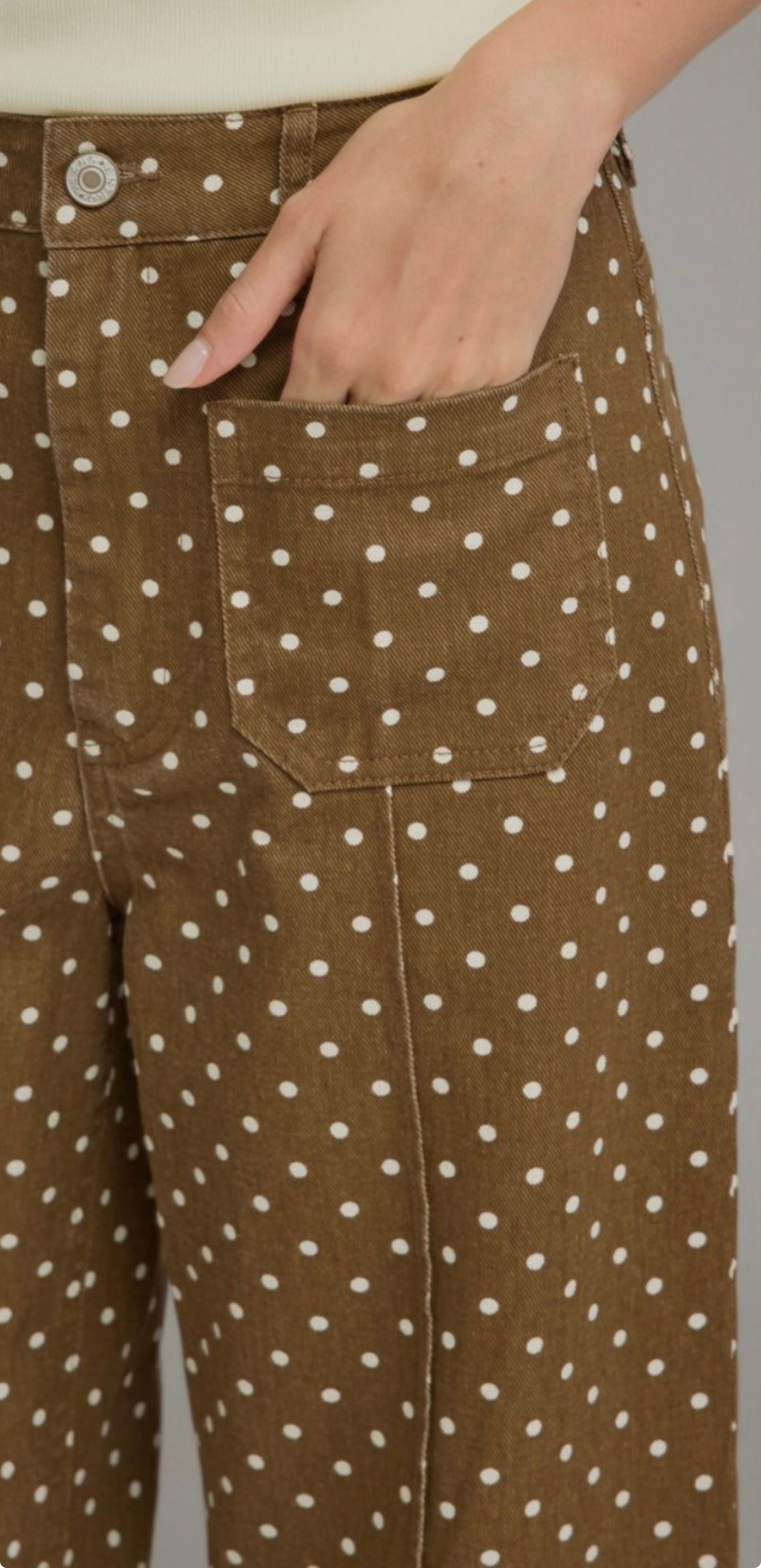Brown Dotty Jeans