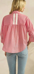 Lawn Stripe Buttondown - Red