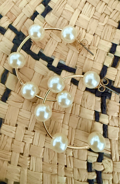 Grace Pearl Hoops