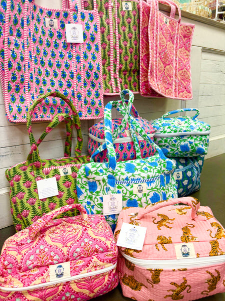 Block Print Travel Bags-Multiple Options
